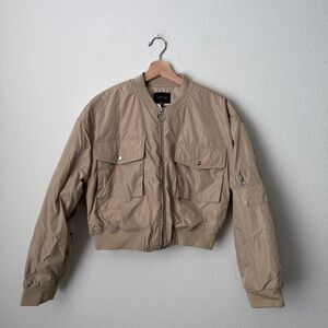 NWT Love Tree Tan Bomber Jacket
